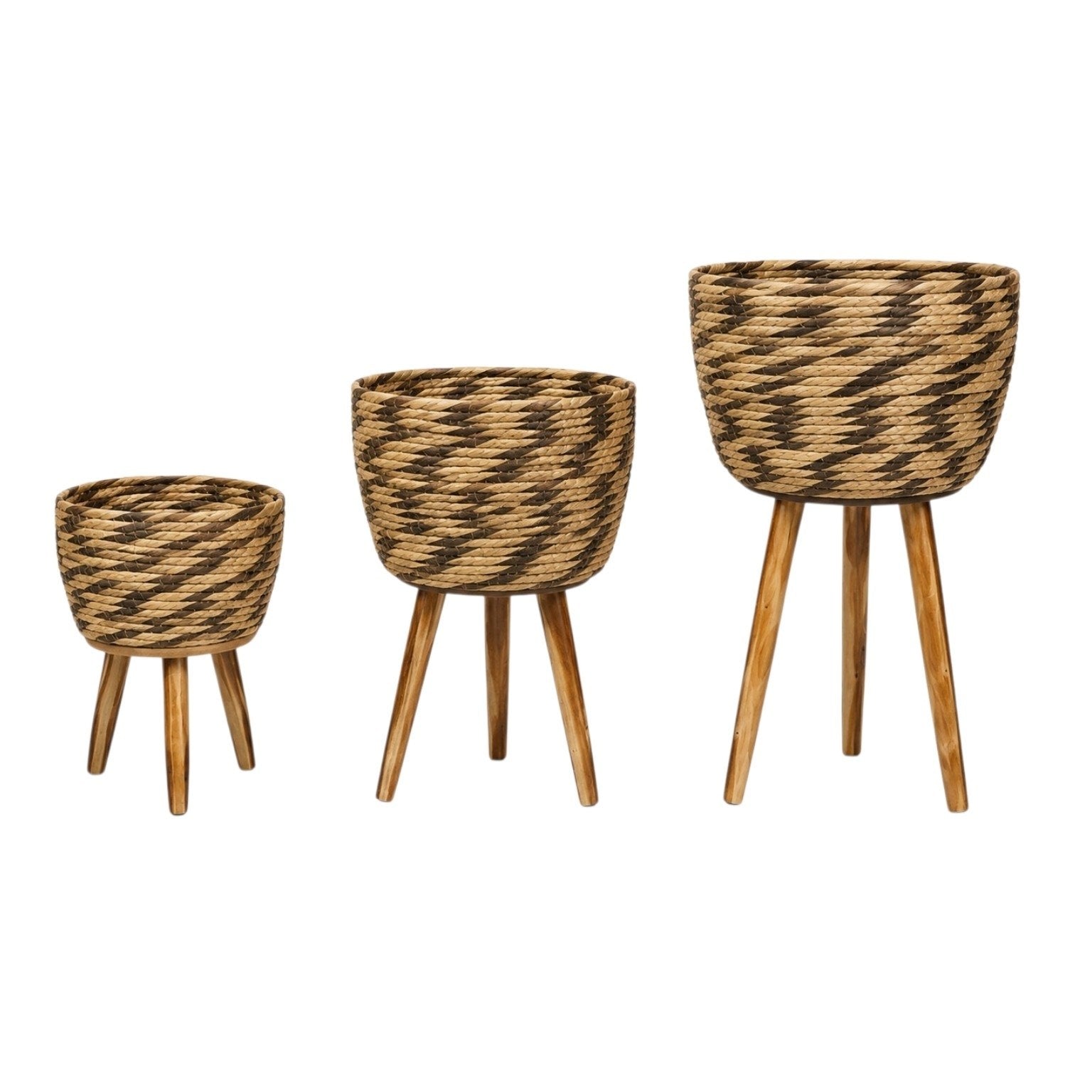 MACETEROS DECORATIVO TOQUE NATURAL ACABADO TIPO MIMBRE 283.5 GM