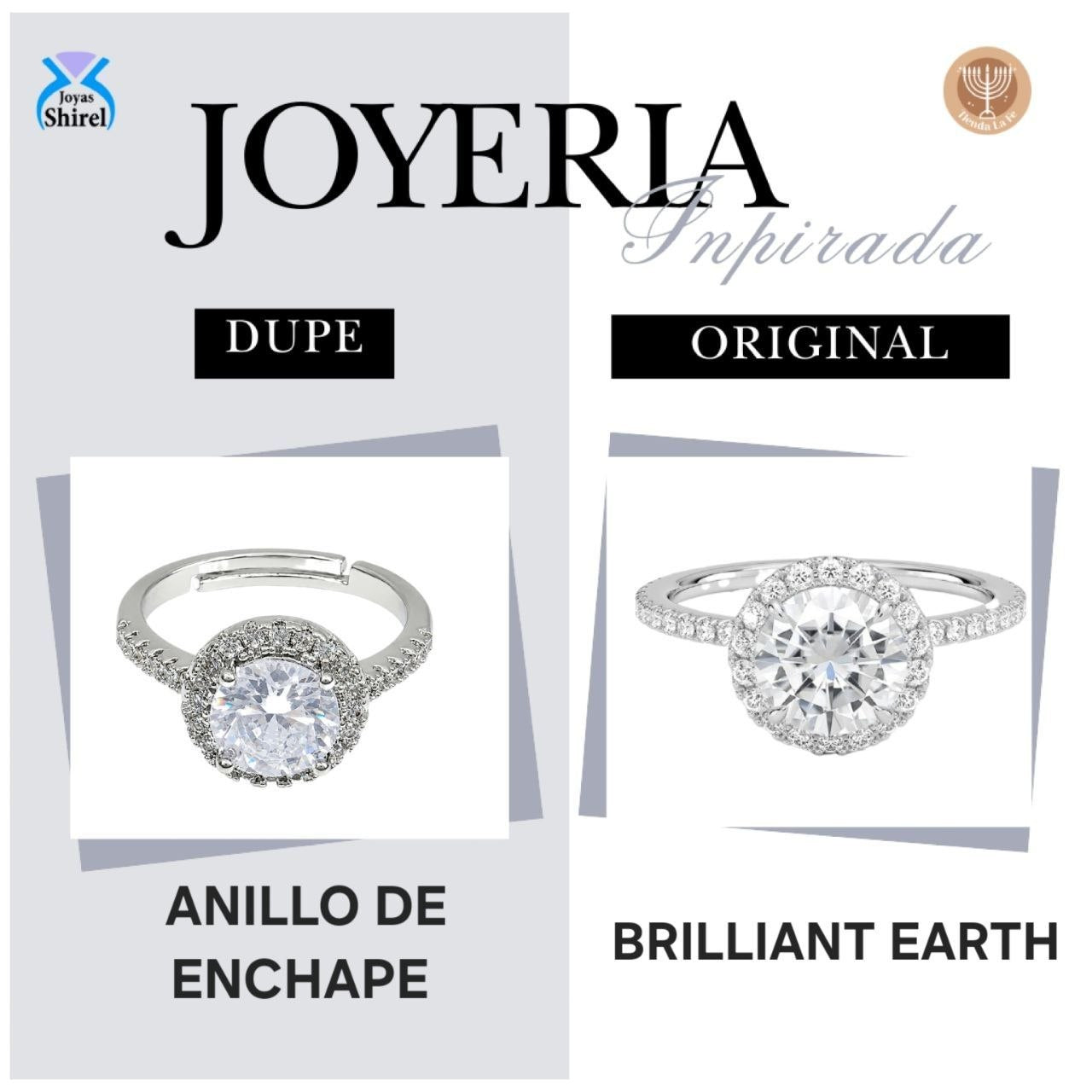 ANILLO DE ENCHAPE PARA DAMA CON DISEÑO ESTILO HALO Y CIRCONES BRILLANTES