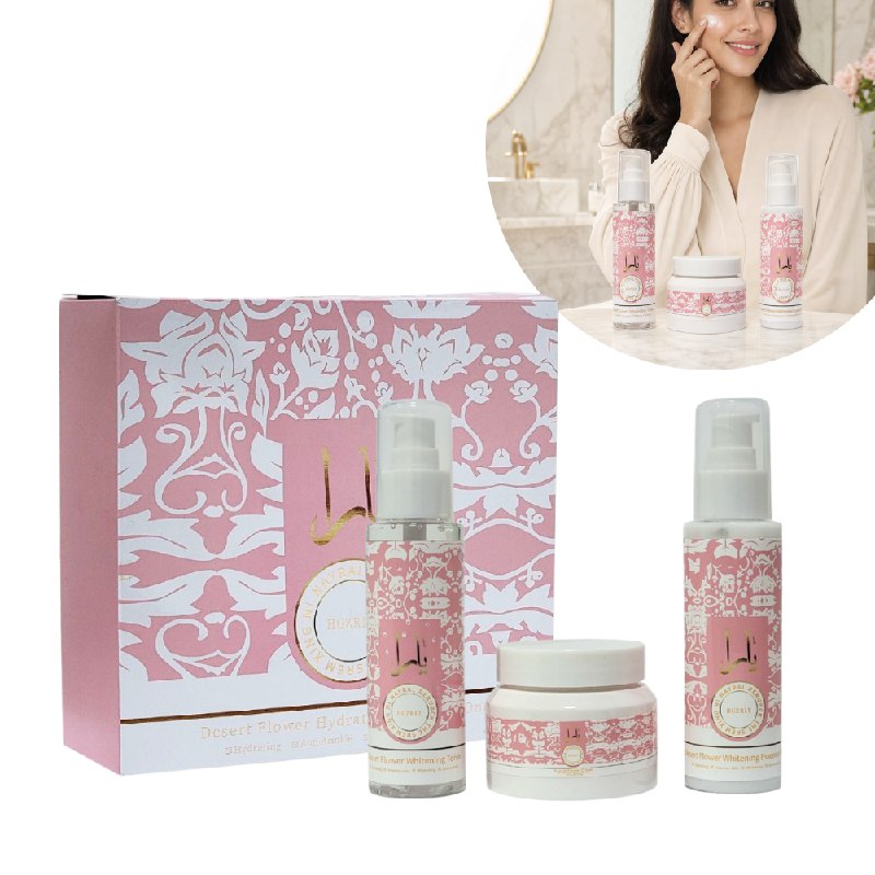 SET DE CUIDADO FACIAL TRIPLE HIDRATACION, ANTIARRUGAS Y EFECTO ACLARANTE HGZRLY (AROMA SIMILAR LATTAFA YARA)
