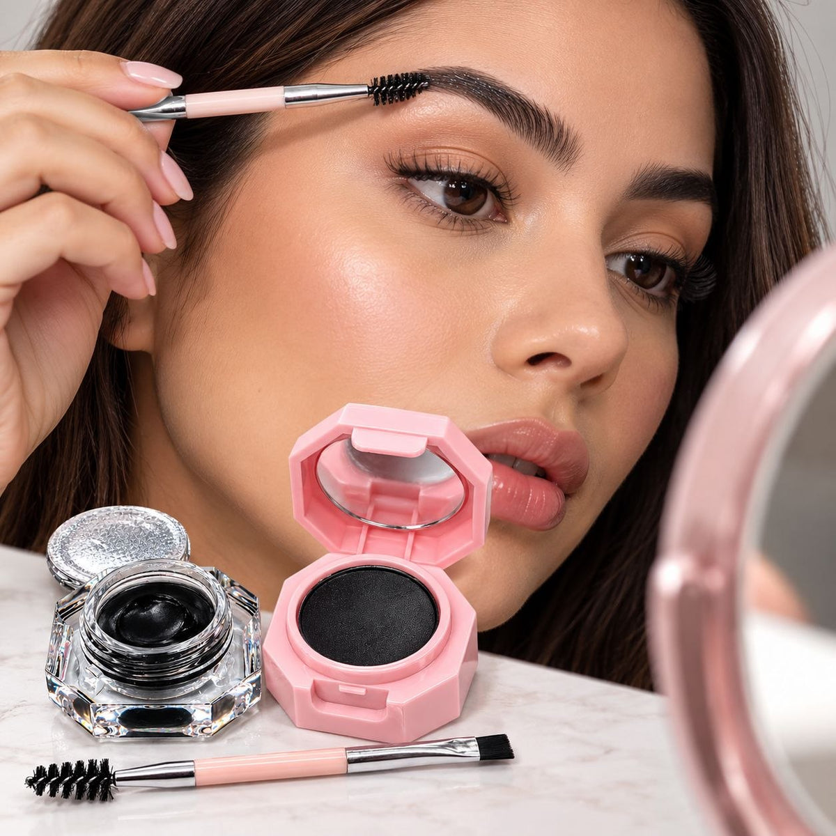 GEL Y POLVO PARA CEJAS 2 EN 1 ECONÓMICO SAS