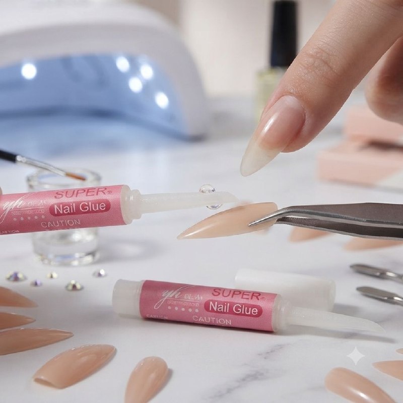 PEGAMENTO PARA UÑAS POSTIZAS DE SECADO RAPIDO DURADERO YH BEJA COSMETICS 2G