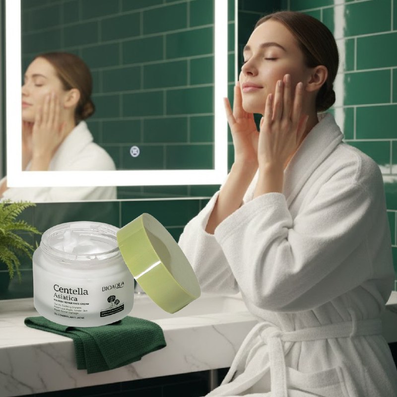 CREMA FACIAL REPARADORA DE CENTELLA ASIATICA CON TEXTURA LIGERA BIOAQUA 50G