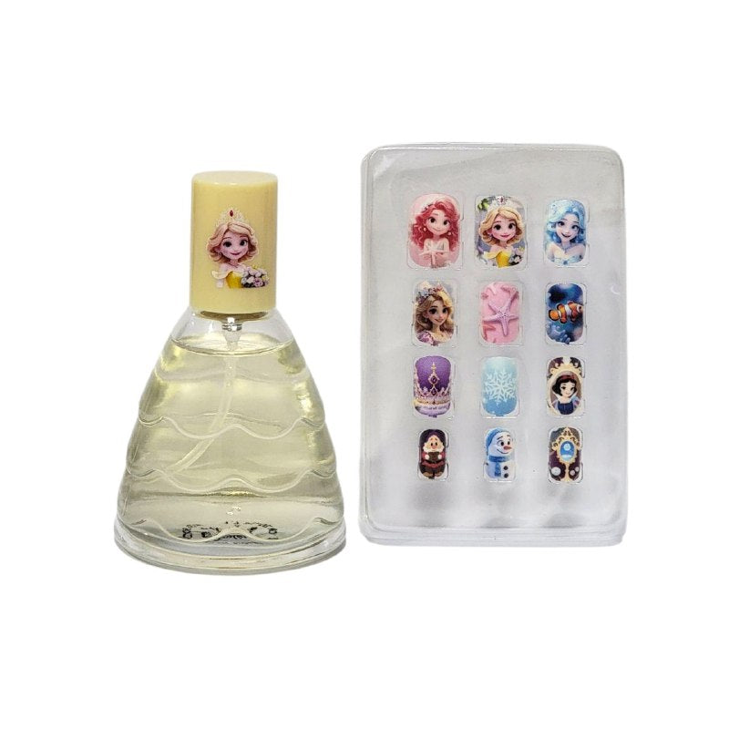 SET CIRELINE PRINCESS SNOWBLUSH EDT 50ML, Y SET DE 12 UÑAS POSTIZAS