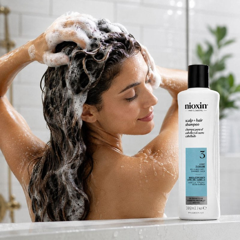 SHAMPOO PURIFICANTE, PROTECTOR DE COLOR Y DENSIFICADOR PARA CABELLO TEÑIDO NIOXIN 300ML