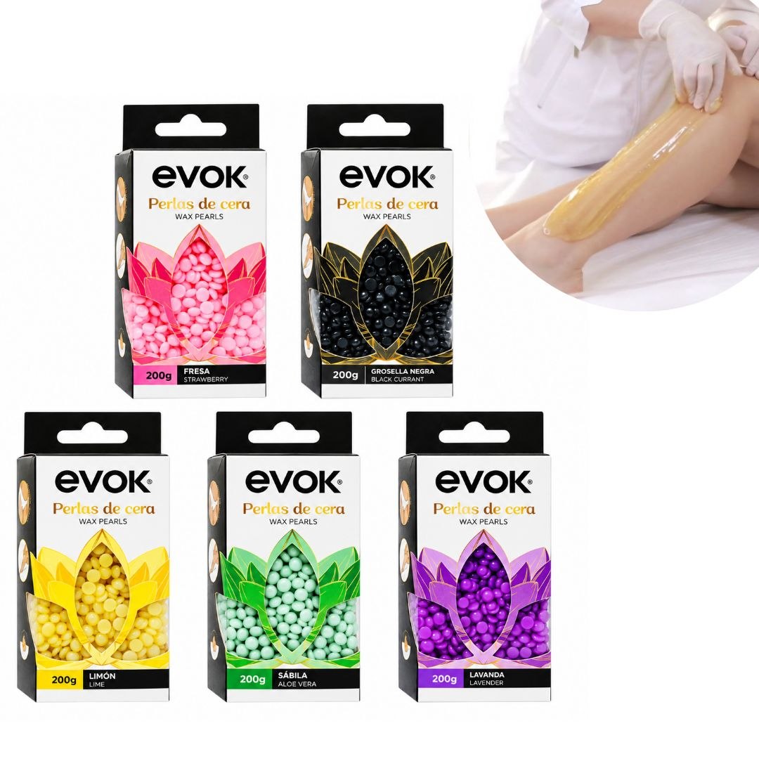 CERA PARA DEPILAR EN PERLAS PARA PIEL SENSIBLE EVOK 200G