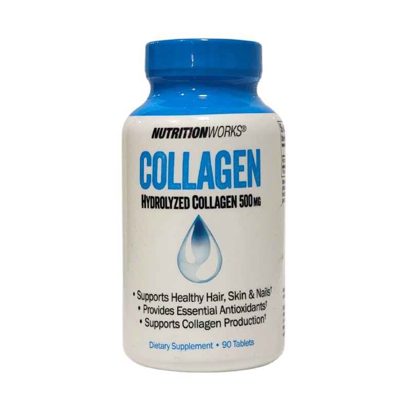 VITAMINAS EN CAPSULAS DE COLAGENO HIDROLIZADO PARA EL CABELLO PIEL Y UÑAS NUTRITIONWORKS 90UND