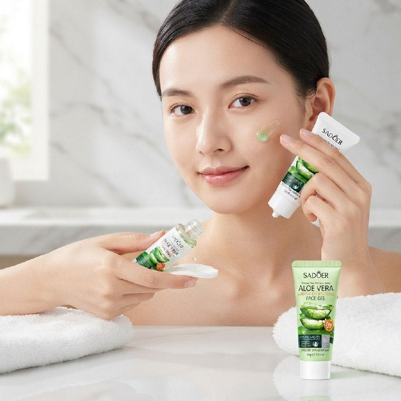 SET ESENCIAL DE LIMPIEZA, TONIFICACIÓN E HIDRATACIÓN REGENERADORA SADOER ALOE VERA FACIAL KIT 3 PIEZAS