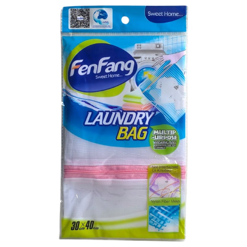 BOLSA PARA LAVANDERIA LAVAR ROPA QUE PROTEGE LAS PRENDAS DELICADAS FENFANG 40X30CM