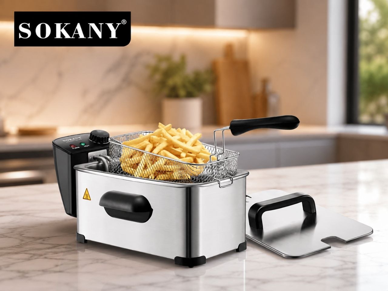 FREIDORA ELÉCTRICA PROFUNDA SOKANY 2000W 3.5 L 1 UND