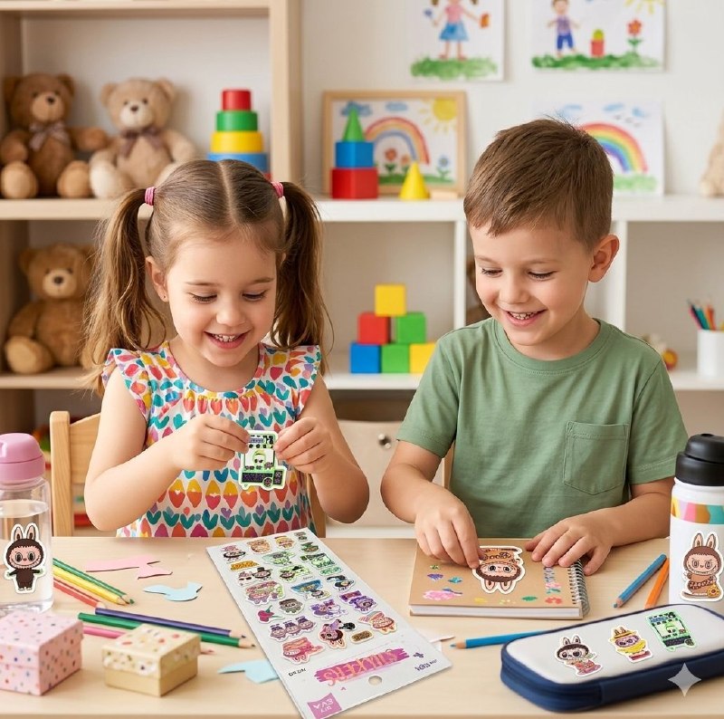 STICKERS DE DECORACION PEGATINAS DE LABUBU 3D
