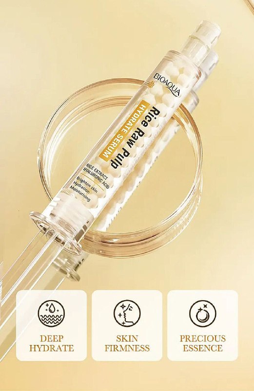 SUERO FACIAL HIDRATADO DE PULPA CRUDA DE ARROZ BIOAQUA 10G
