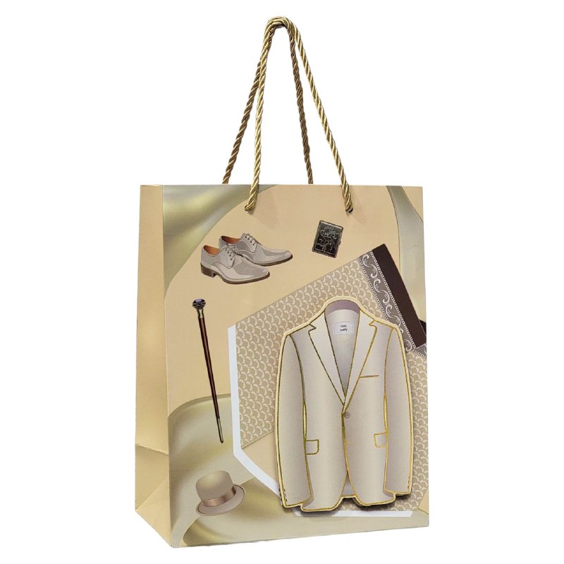 BOLSA DE REGALO PARA HOMBRE PEQUEÑA 18X10X23CM