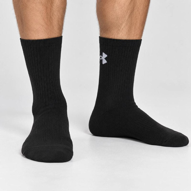 CALCETA MEDIA PANTORRILLA ACOLCHADA UNDER ARMOUR ORIGINAL UNISEX 6 PARES TALLA HOMBRE 8.5-13  TALLA MUJER 10-14