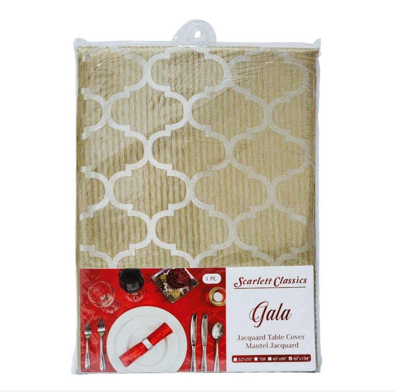 MANTEL DE MESA PROTECCIÓN Y ESTÉTICA UN TOQUE DE ELEGANCIA, CALIDEZ AL HOGAR  SCARLETT CLASSICS 152X264CM