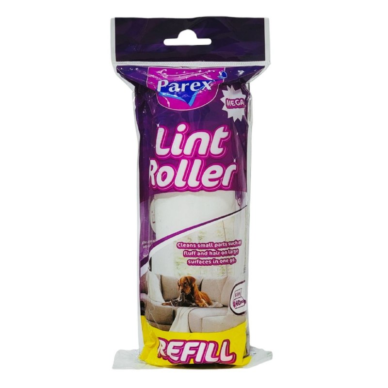 REPUESTO DE RODILLO QUITAPELUSAS MEGA 60 HOJAS ADHESIVAS PAREX LINT ROLLER
