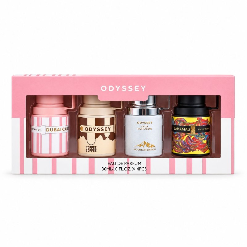 SET ARMAF MINI ODYSSEY TRIPLE AAA DE ALTA CALIDAD 30MLX4PCS (M) (AROMA SIMILAR ARMAF ODYSSEY)