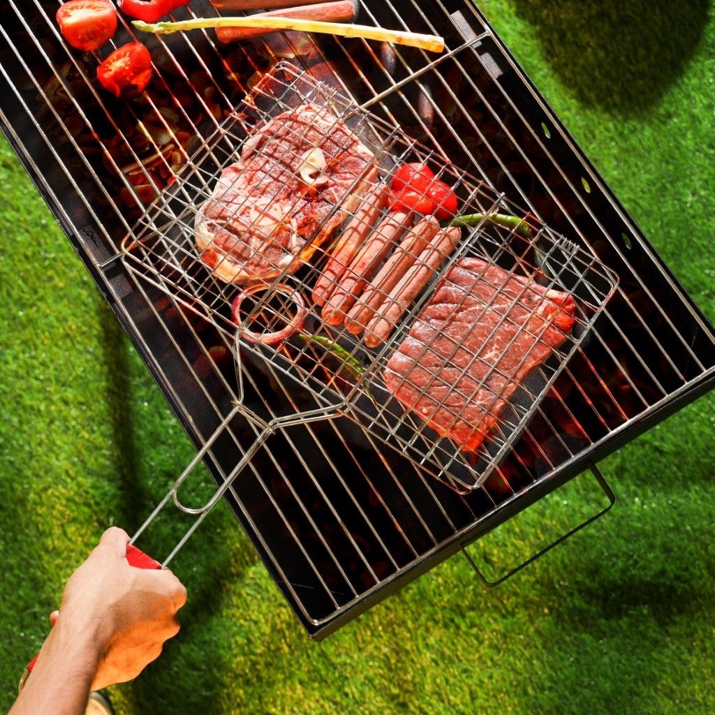 RED PARA BARBACOA PLEGABLE EVITAR QUE LOS ALIMENTOS SE PEGUEN XINWAN 34X22CM