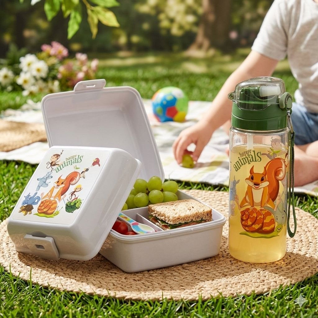 SET DE RECIPIENTE PANA PARA ALIMENTOS CON BOTELLA INFANTIL TITIZ