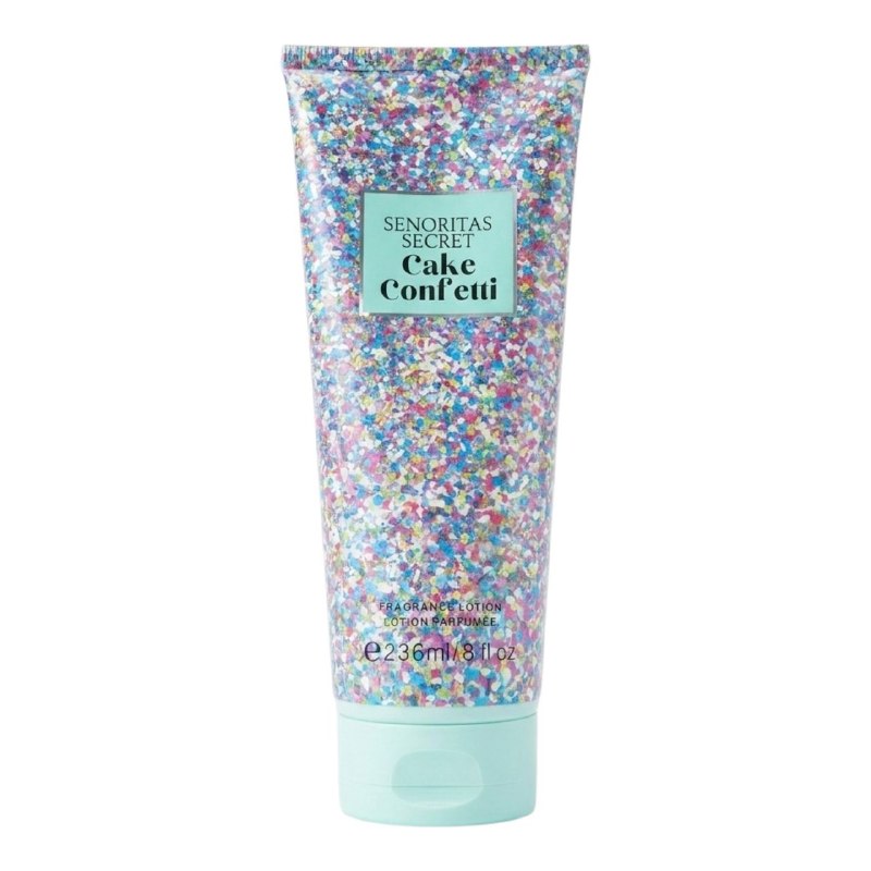 CREMA CAKE CONFETTI SENORITAS SECRET 236ML (M) (AROMA SIMILAR A VICTORIAS SECRET CAKE CONFETTI)