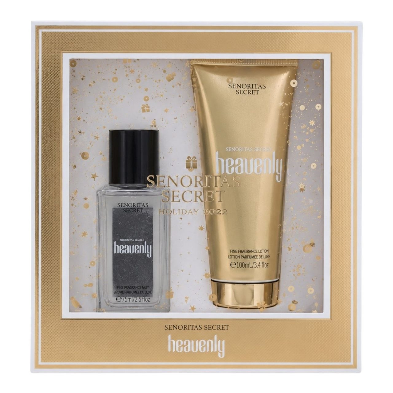 SET SENORITAS SECRET HEAVENLY SPLASH 75ML Y CREMA CORPORAL 100ML (M) (AROMA SIMILAR A VICTORIAS SECRET HEAVENLY)