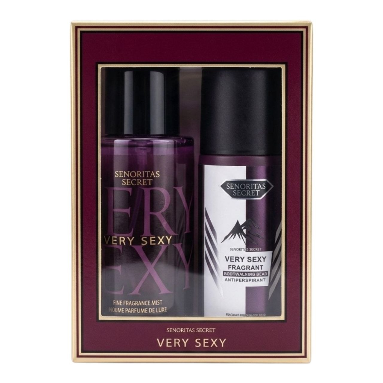 SET SENORITAS SECRET VERY SEXY SPLASH 75ML Y ANTISPERSPIRANTE 60ML (M) (AROMA SIMILAR A VICTORIAS SECRET VERY SEXY)