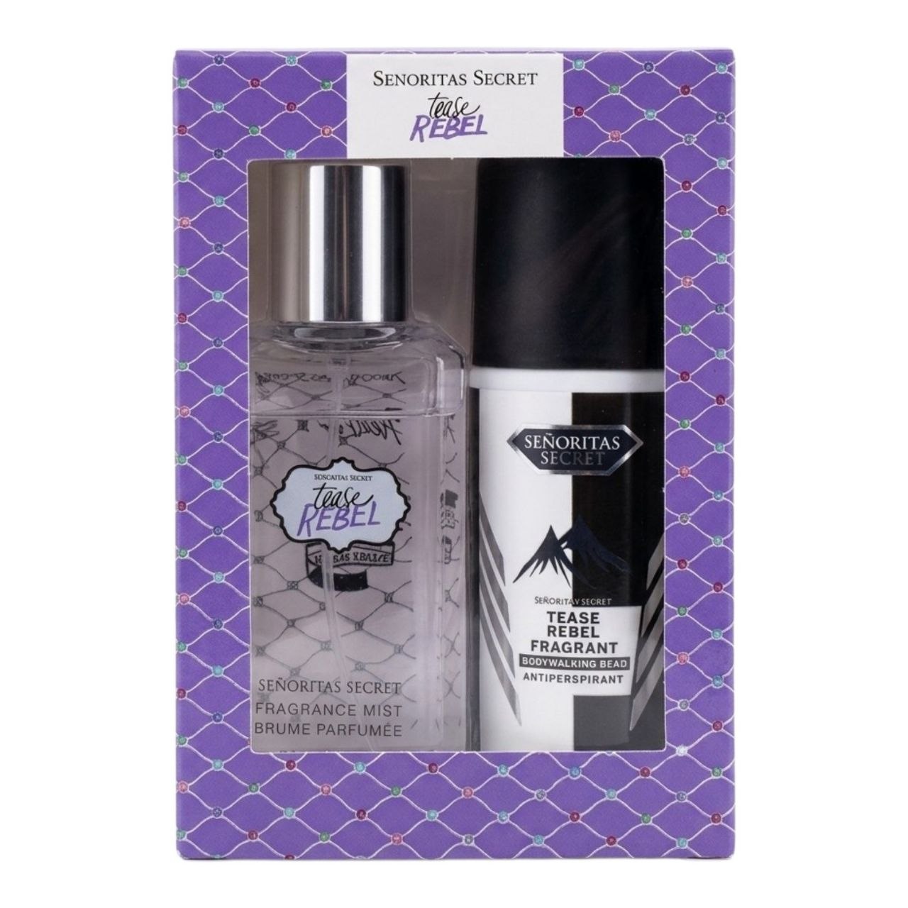 SET SENORITAS SECRET TEASE REBEL SPLASH 75ML Y ANTISPERSPIRANTE 60ML (M) (AROMA SIMILAR A VICTORIAS SECRET TEASE REBEL)
