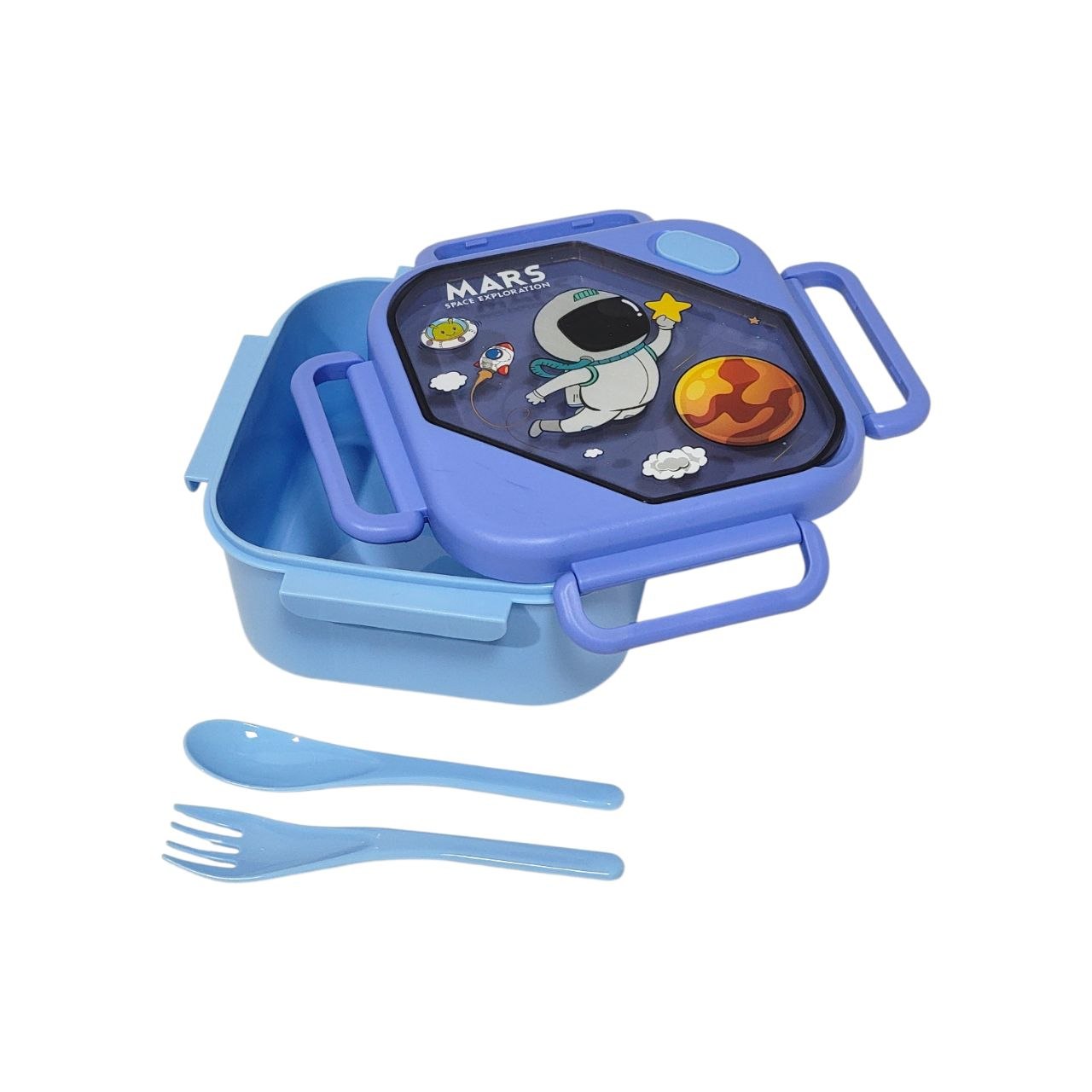RECIPIENTE PANA PARA ALIMENTOS HERMETICA INFANTIL CON DISEÑO DE ASTRONAUTA 17X17X9CM