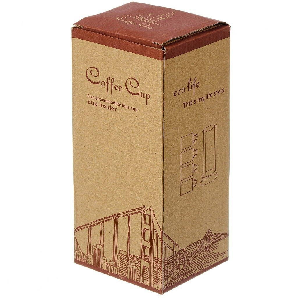 SET DE TAZAS CON DISEÑO GATITOS CON BASE DE ACERO INOXIDABLE 4PCS 7X7CM