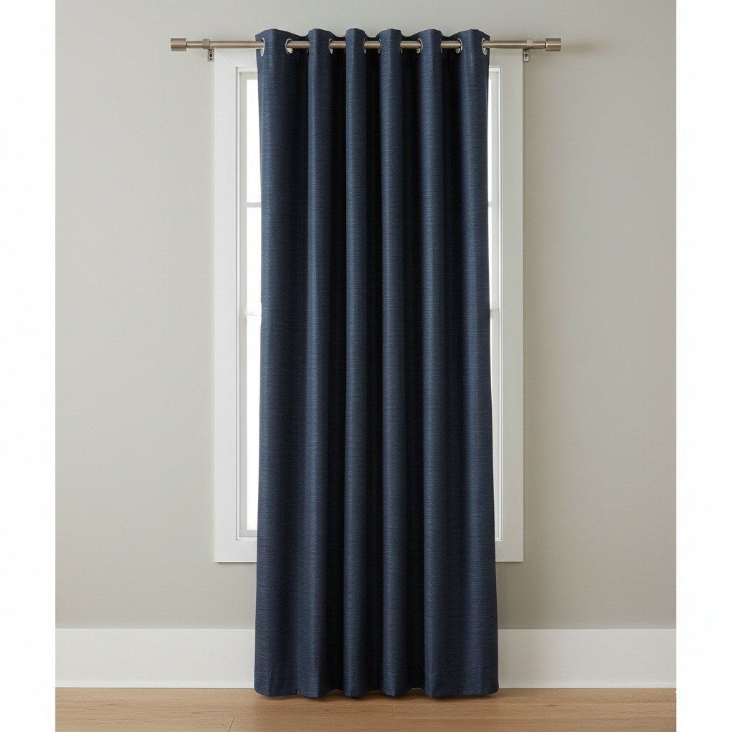 CORTINA BLACKOUT COLOR AZUL OSCURO CON OJALES DE METAL 1 PANEL HPC POLO 132X228CM