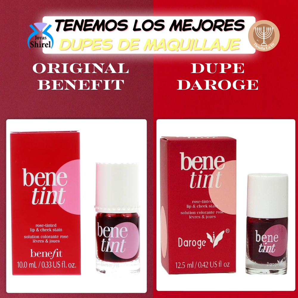 TINTA PARA LABIOS Y MEJILLAS COLOR ROSA ACABADO NATURAL Y DURADERO BENE TINT DAROGE 12.5ML (DUPE DE BENEFIT)