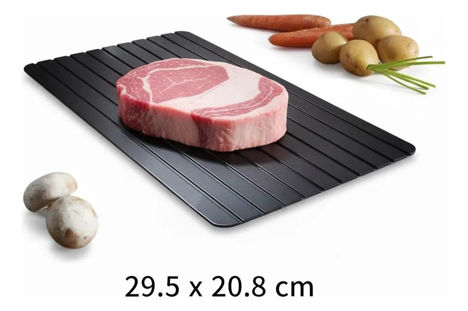 BANDEJA DE ALUMINIO DE DESCONGELACION RAPIDA PARA CARNES Y ALIMENTOS 29.5X20.8CM