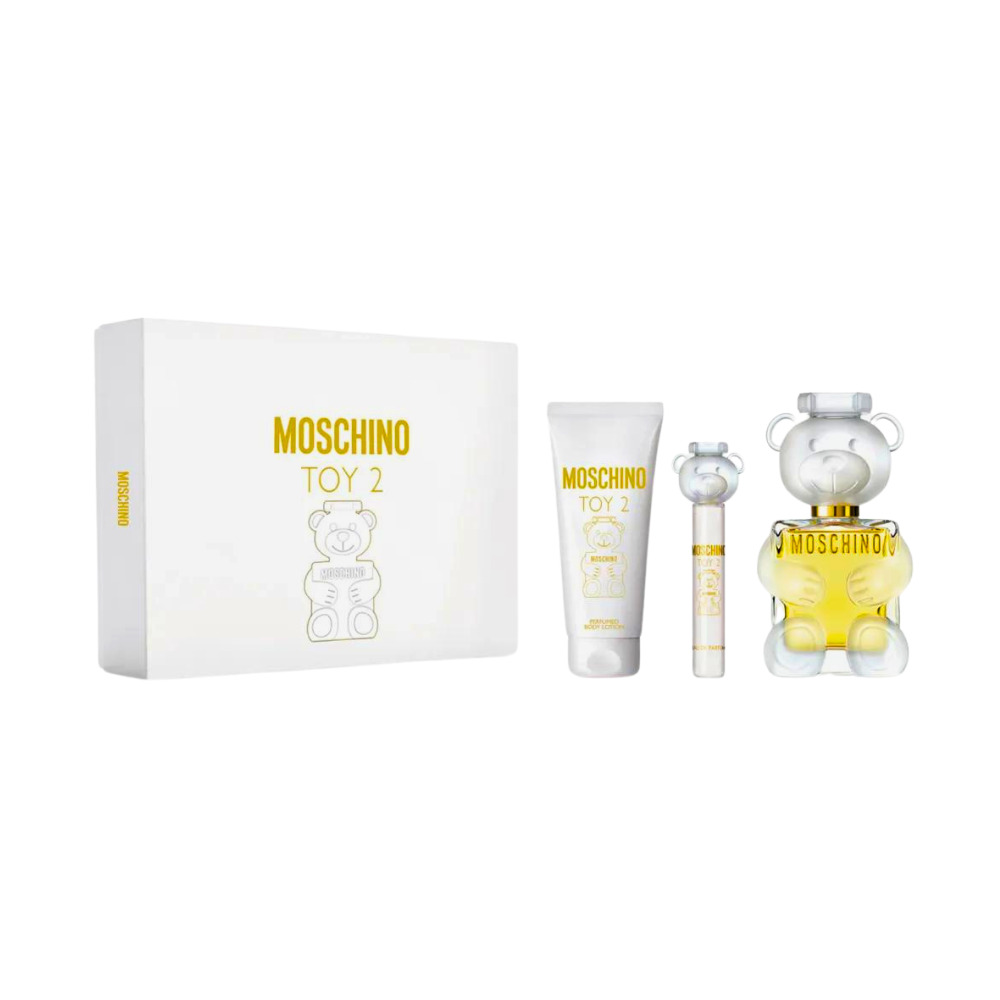 SET MOSCHINO TOY 2 EDP 100ML, MINI EDP 10ML, BODY LOTION 100ML (M)