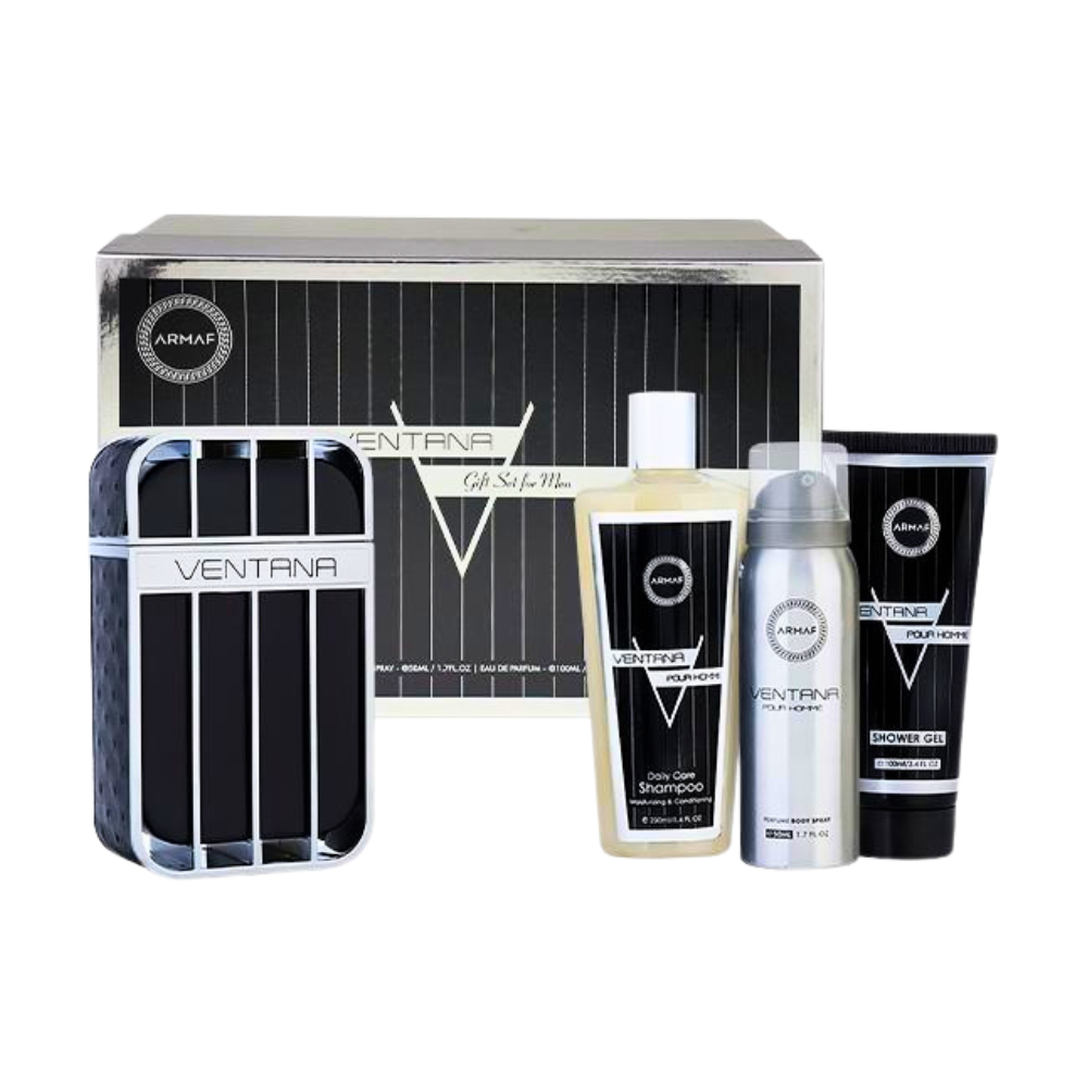 SET ARMAF VENTANA POUR HOMME EDP 100ML GEL DE DUCHA 100ML SPRAY CORPORAL 50ML SHAMPOO 250ML (H)