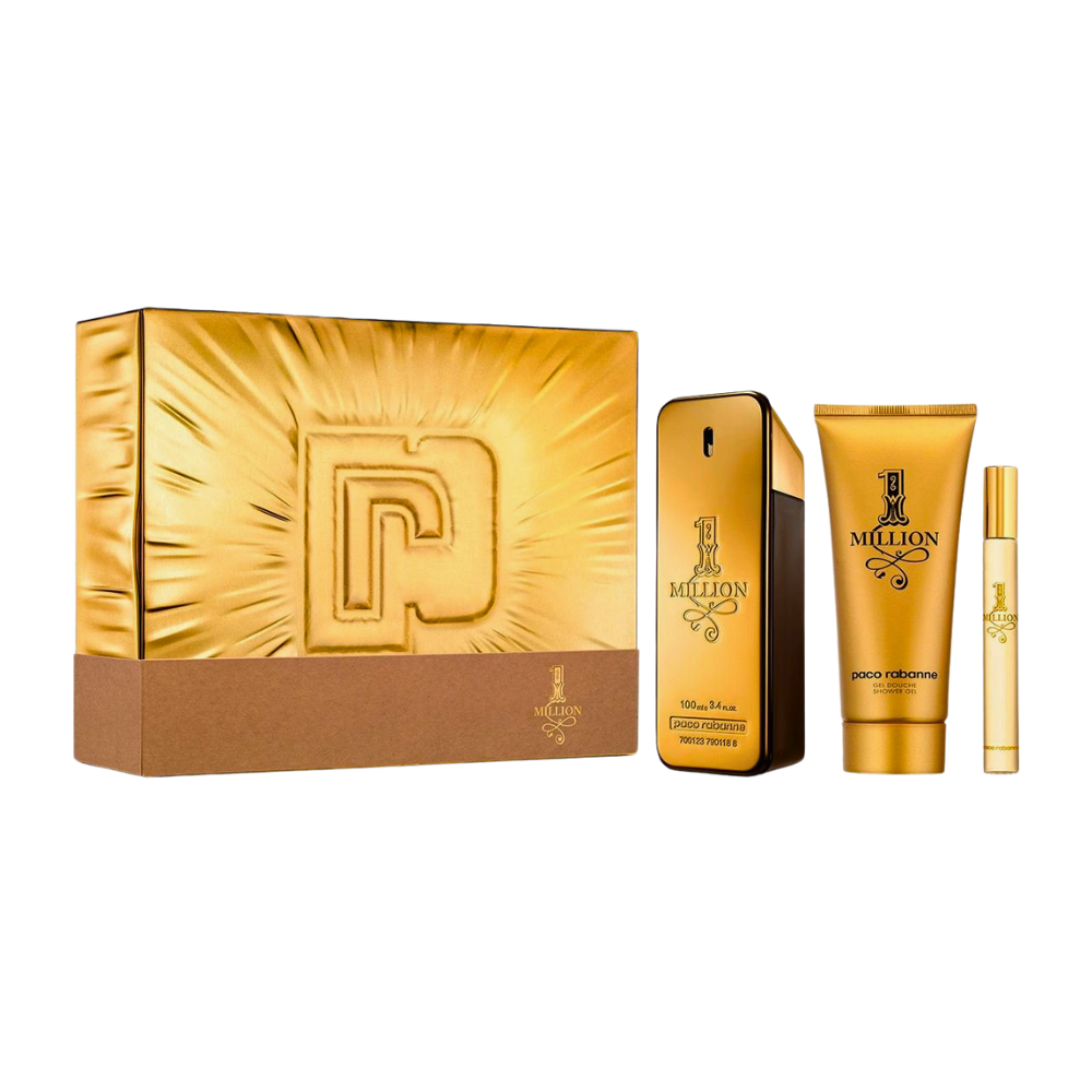 SET PACO RABANNE 1 MILLION EDT 100ML, SHOWER GEL 100ML, EDT 10ML (H)