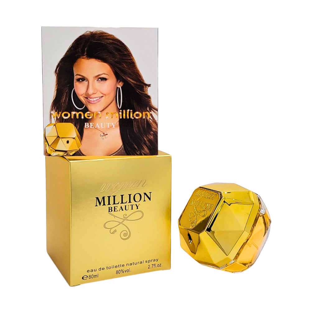 WOMEN MILLION BEAUTY EDT 80ML (M) (AROMA SIMILAR PACO RABANNE LADY MILLION EDP)