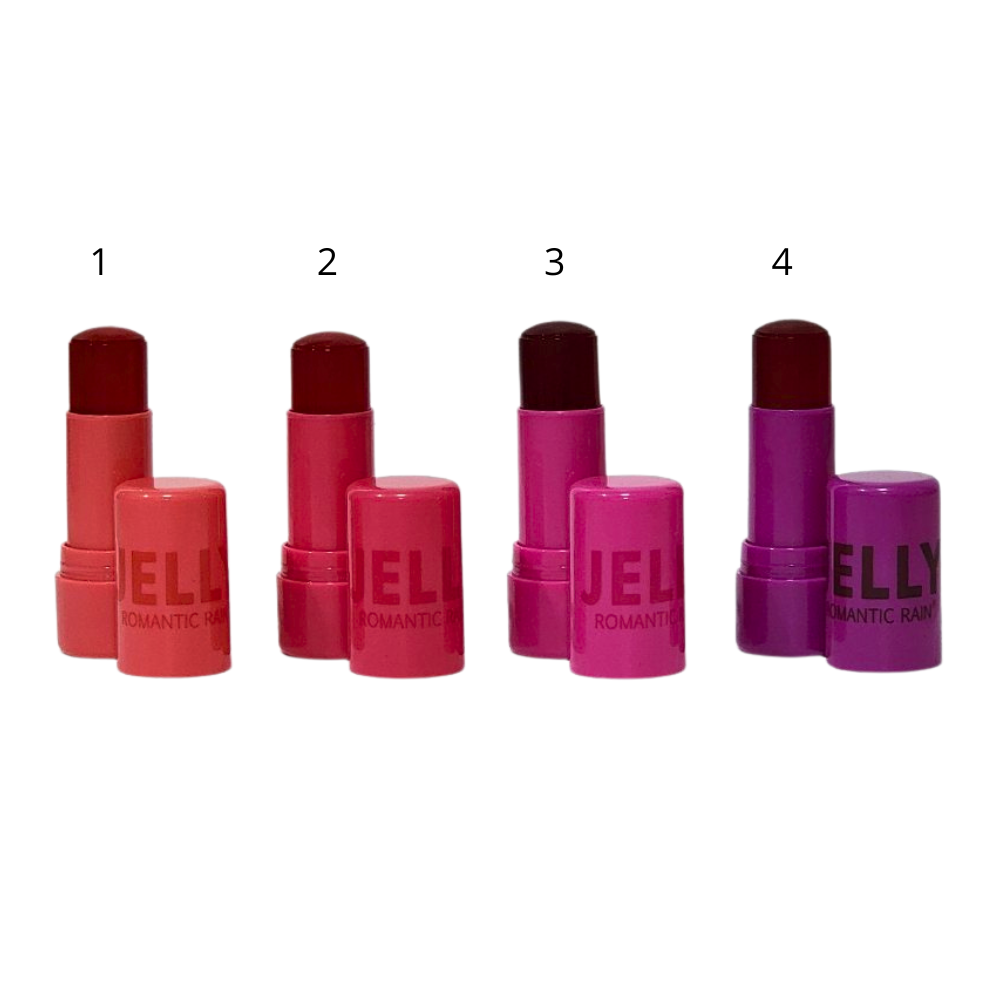 BLUSH Y LABIAL GELATINA TINTE 4 TONOS JELLY TINT ROMANTIC RAIN (DUPE DE SHEGLAM)