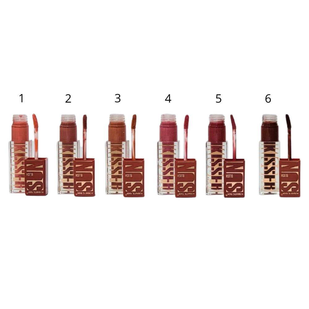 RUBOR BRILLANTE LIQUIDO IMPERMEABLE DE LARGA DURACION MULTIUSOS ROMANTIC RAIN 5.4ML (DUPE DE MAYBELLINE)