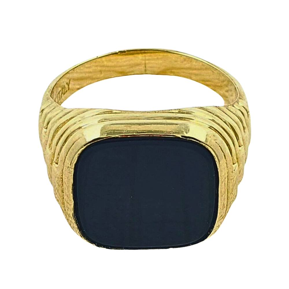 OANI458$10 FORMA PIEDRA LISA NEGRA