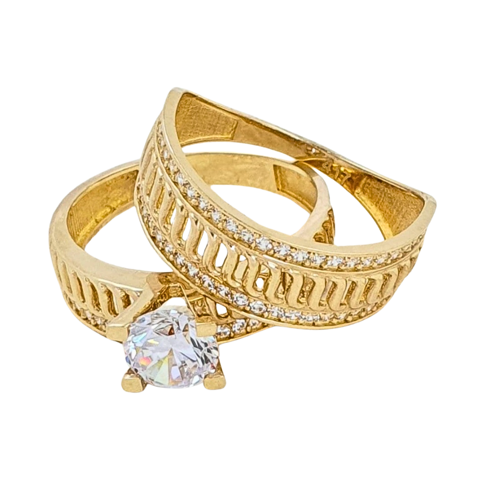OANI484$7 FORMA ANILLO DE COMPROMISO CIRCON