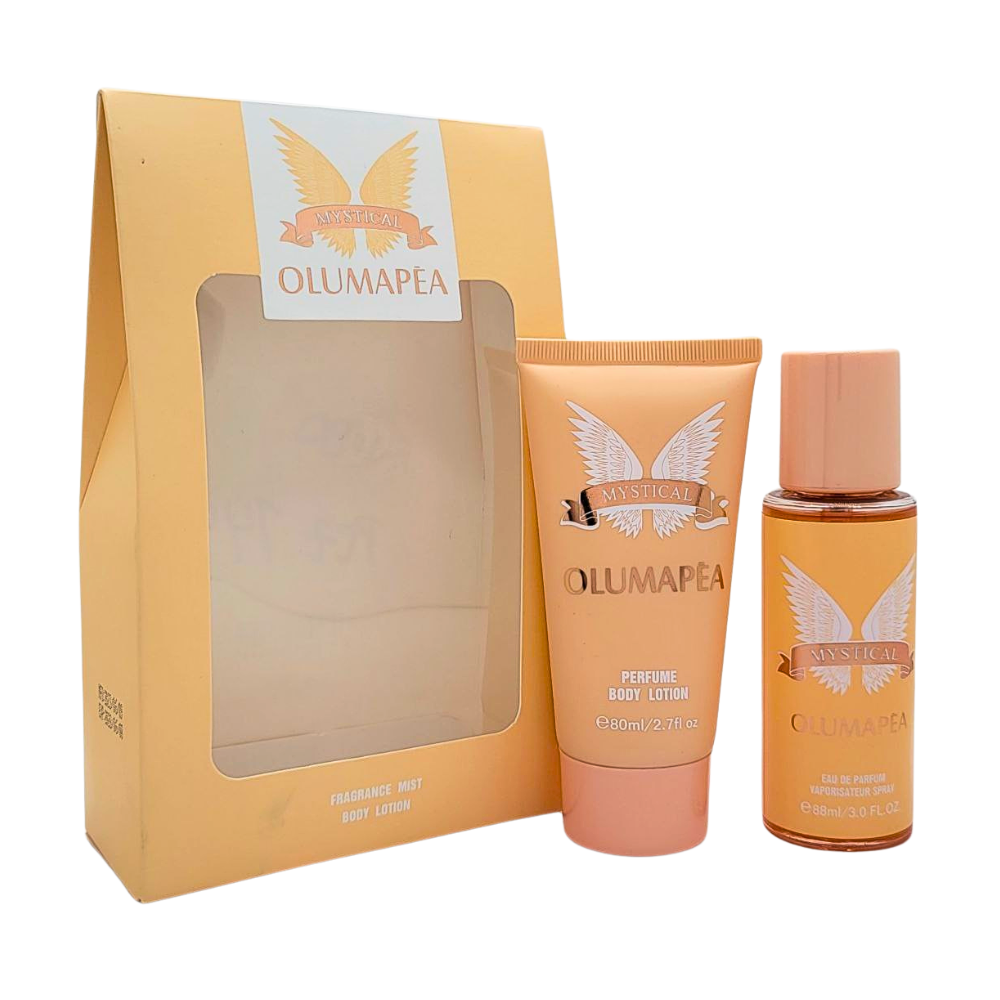 SET DE SPLASH PARA DAMA MYSTICAL OLUMAPEA SPLASH 88ML, BODY LOTION 80ML (M)