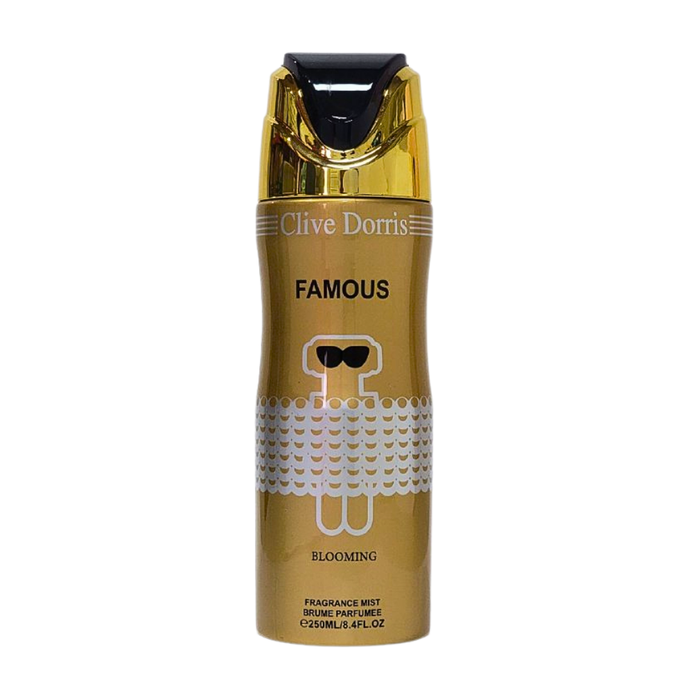 SPRAY PERFUMADO CONCENTRADO CLIVE DORRIS FAMOUS BLOOMING 250ML (M)(DUPE DE PACO RABANNE FAME EDP 80ML)