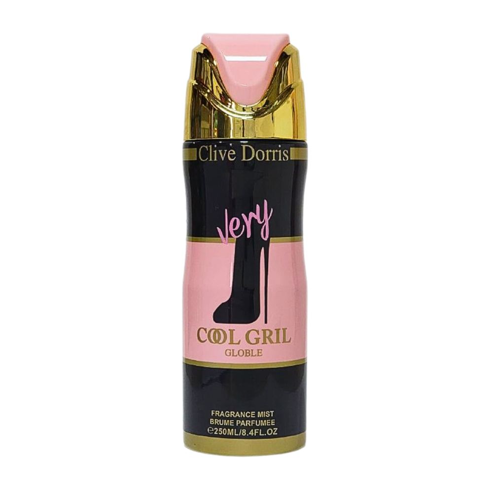 SPRAY PERFUMADO CONCENTRADO CLIVE DORRIS VERY COOL GIRL GLOBLE 250ML (M)(DUPE DE CAROLINA HERRERA GOOD GIRL BLUSH EDP 80ML)
