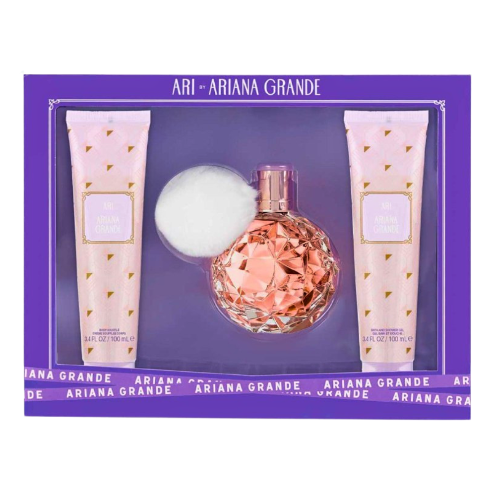 SET ARIANA GRANDE ARI EDP 100ML, BODY LOTION 100ML, SHOWER GEL 100ML (M)