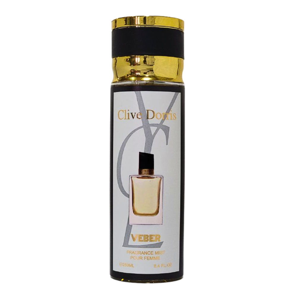 SPRAY PERFUMADO CONCENTRADO CLIVE DORRIS VEBER 250ML (M)(DUPE DE YVES SAINT LAURENT LIBRE EDP)