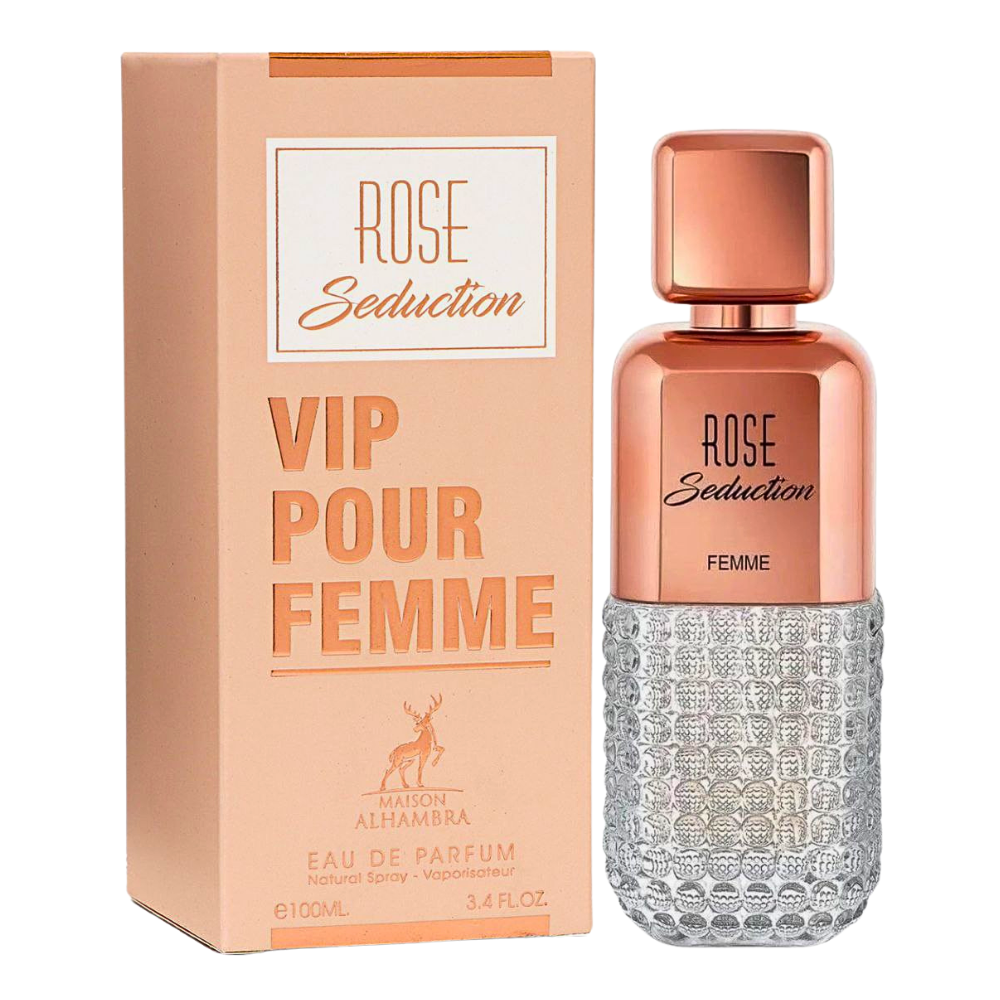 MAISON ALHAMBRA ROSE SEDUCTION VIP POUR FEMME EDP 100ML (M) (DUPE CAROLINA HERRERA 212 VIP ROSE EDP)