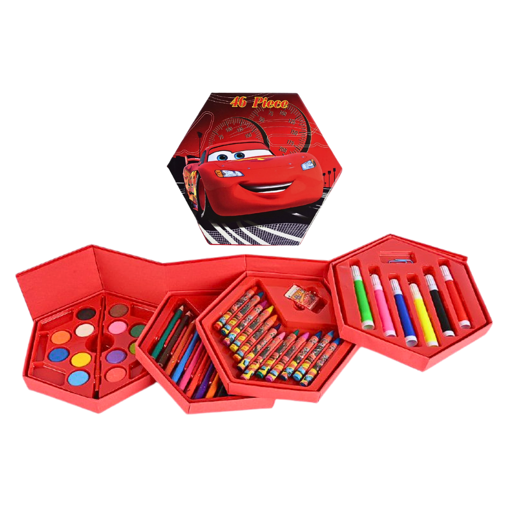 ESTUCHE DE ARTE CARS 46 PIEZAS