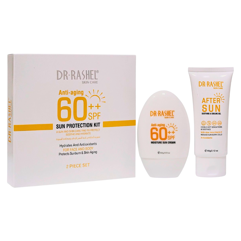 SET DE PROTECCION SOLAR PROTECTOR Y REPARADOR 60SPF PARA CURPO Y ROSTRO 2UND DR RASHEL 60G