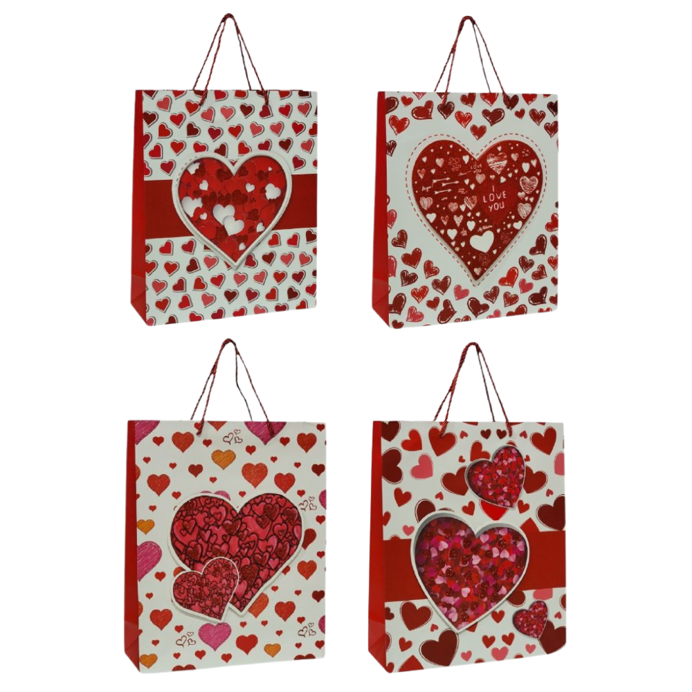 BOLSA DE REGALO PEQUEÑA 18X10X23CM SAN VALENTIN