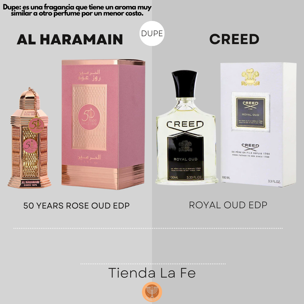 AL HARAMAIN 50 YEARS ROSE OUD EDP 100ML (U) (DUPE CREED ROYAL OUD EDP)