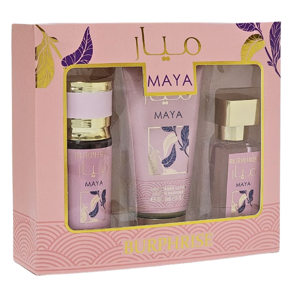 SET BURPHRISE MAYA EDP 50ML, SPLASH 75ML, BODY LOTION 88ML (M)